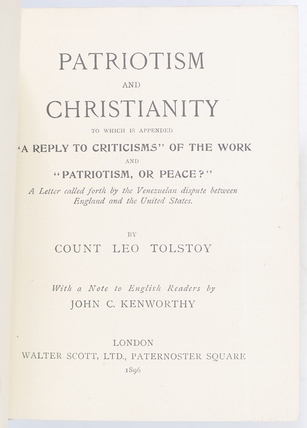 Patriotism and Christianity.