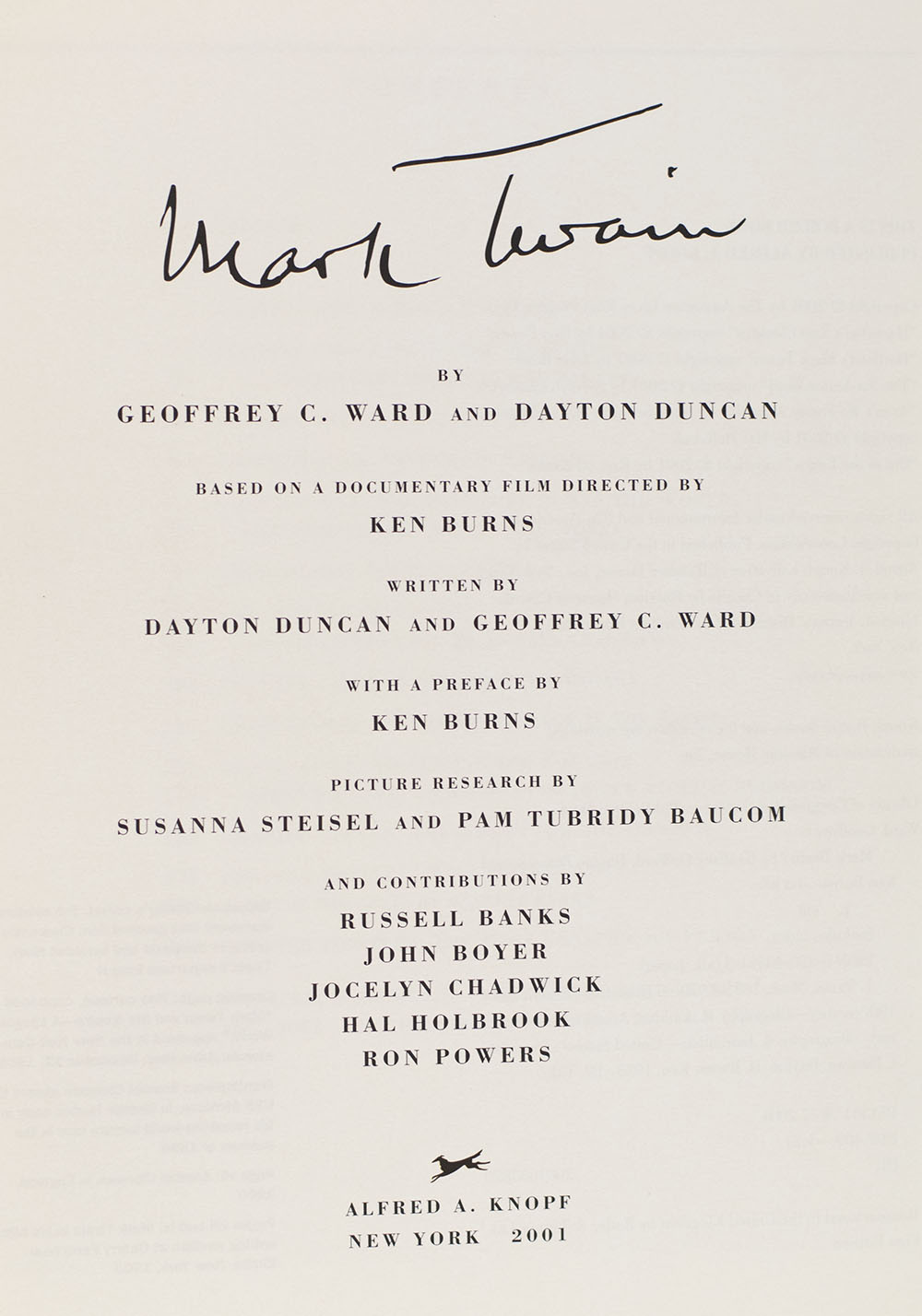 Mark Twain: An Illustrated Biography.