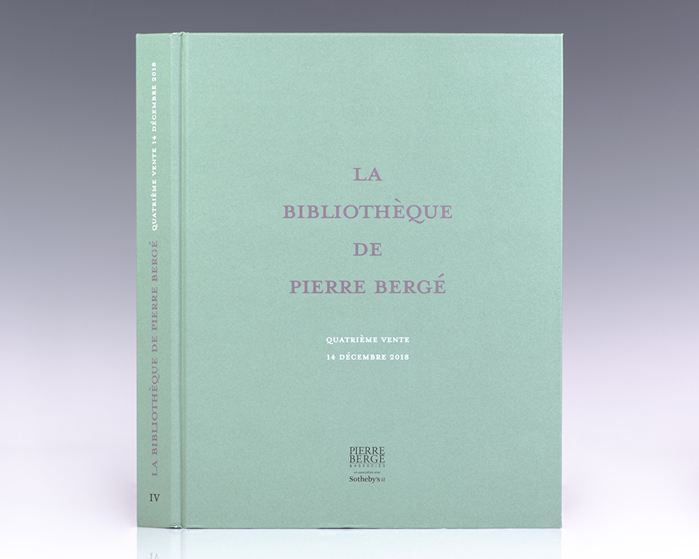 La Bibliotheque de Pierre Berge, Quatrieme Vente14 Decembre 2018.