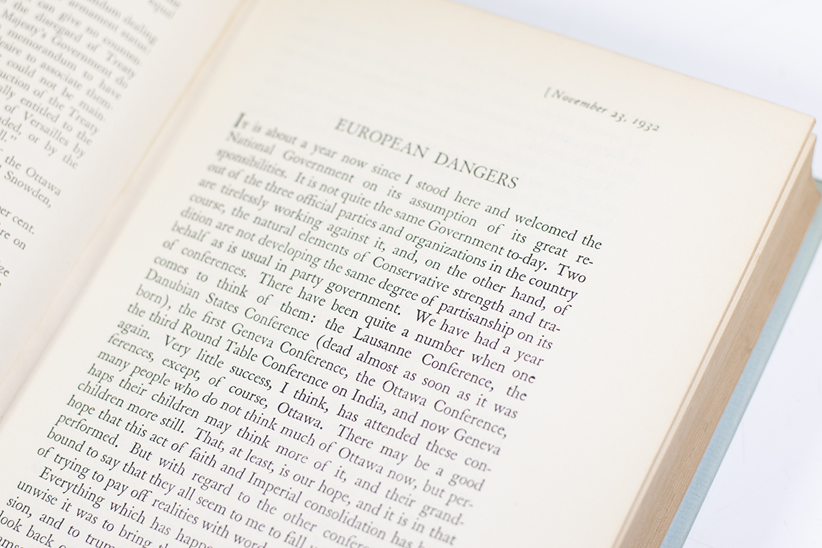 Arms and the Covenant. Speeches by The Right Hon. Winston S. Churchill. Compiled by Randolph S. Churchill.