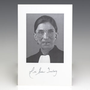 Ruth Bader Ginsburg Signed Photograph.