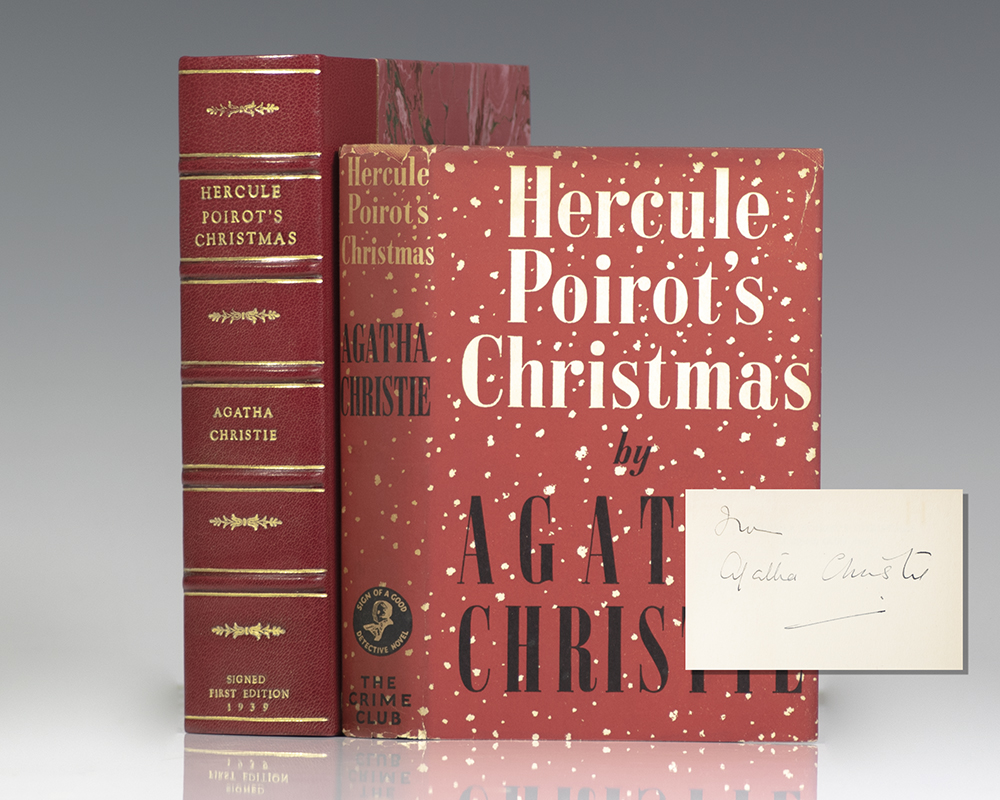 First Edition of Agatha Christie's Hercule Poirot's Christmas; Signed by Her