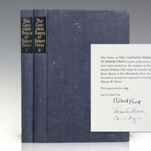 The Complete Poems of Robert Frost. With a Preface by the Author, an Appreciation by Louis Untermeyer, and Wood-Engravings by Thomas A. Nason.