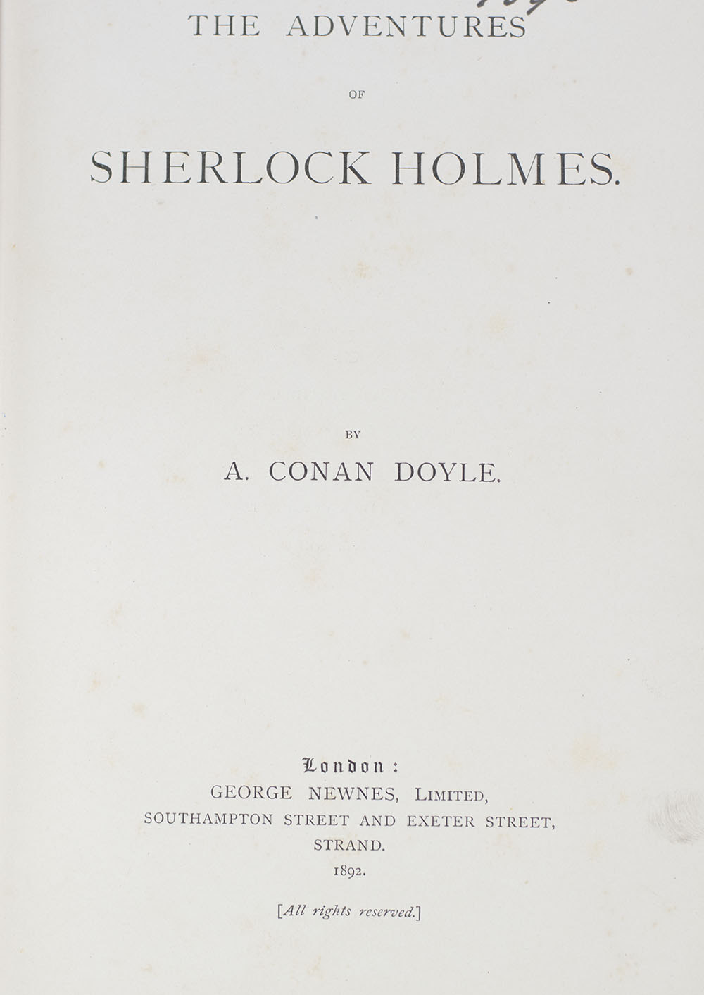 The Adventures of Sherlock Holmes.