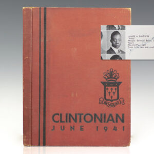 James Baldwin Signed De Witt Clinton High School Class of 1941 Yearbook.