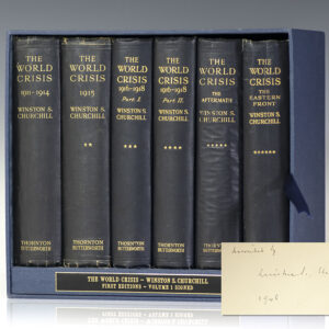 The World Crisis 1911-1914; The World Crisis 1915; The World Crisis 1916-1918 Part One and Part Two; The World Crisis. The Aftermath; The World Crisis. The Eastern Front.