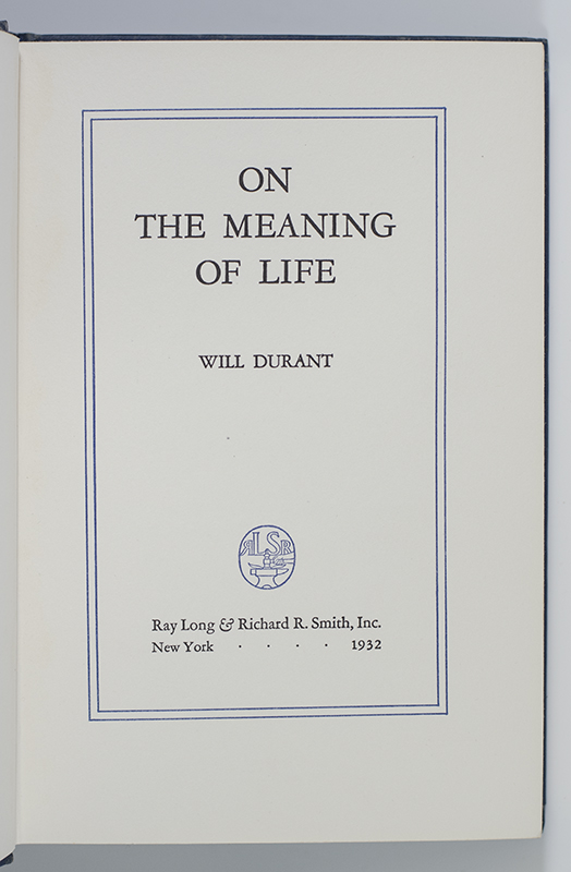 On The Meaning of Life.