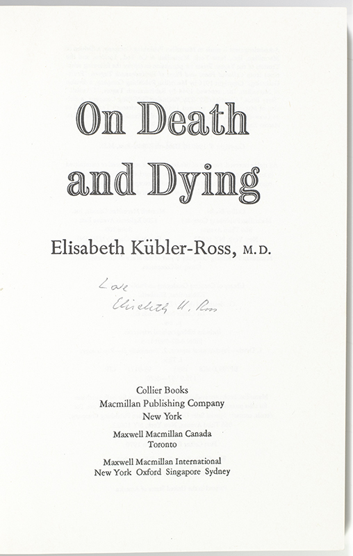 On Death and Dying.