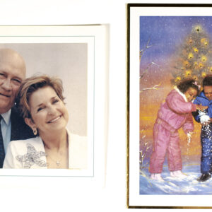 Nelson Mandela and F. W. De Klerk Signed Christmas Cards.