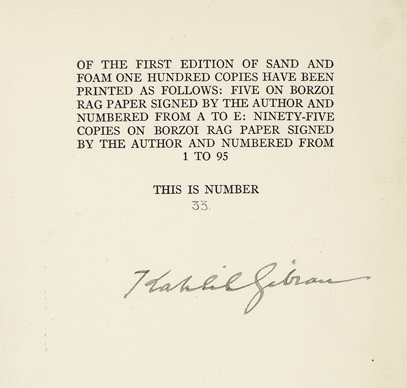 Sand and Foam: A Book of Aphorisms.