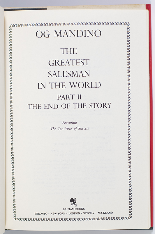 The Greatest Salesman in the World Part II.
