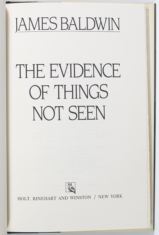 The Evidence of Things Not Seen.