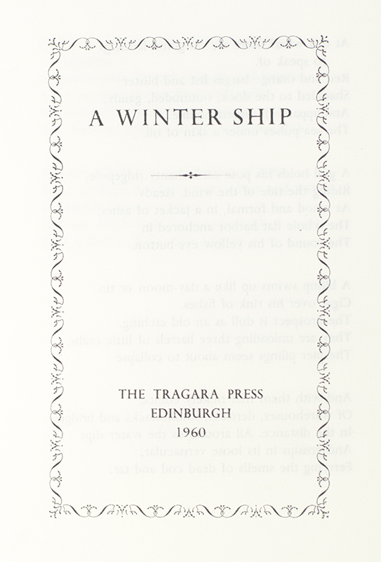 A Winter Ship.