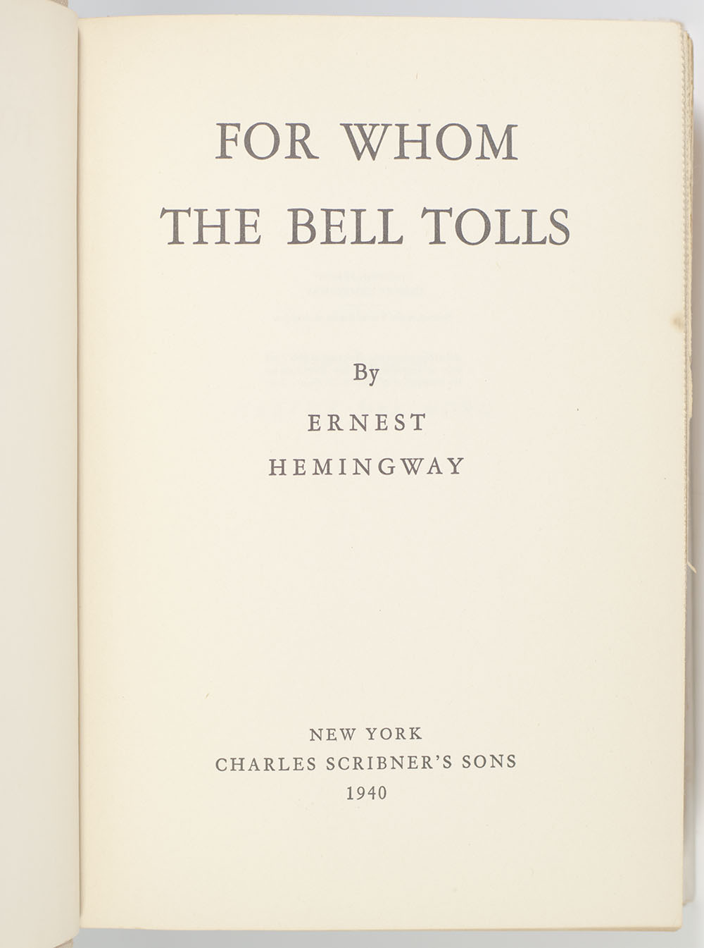 For Whom The Bell Tolls.