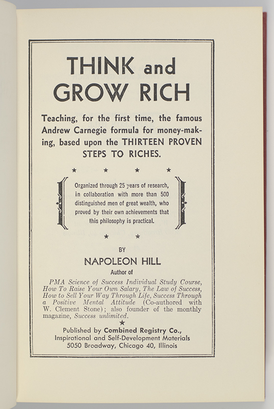 Think and Grow Rich.