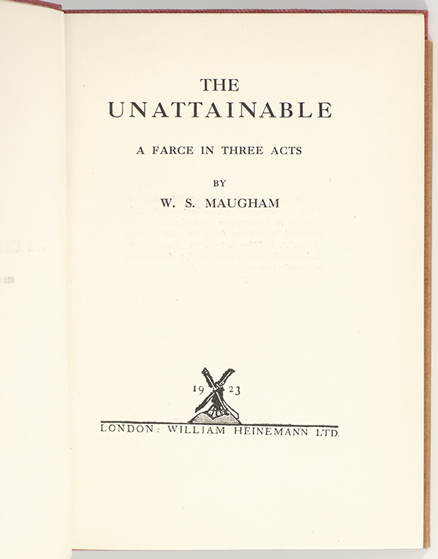 The Unattainable: A Farce in Three Acts. - Image 3