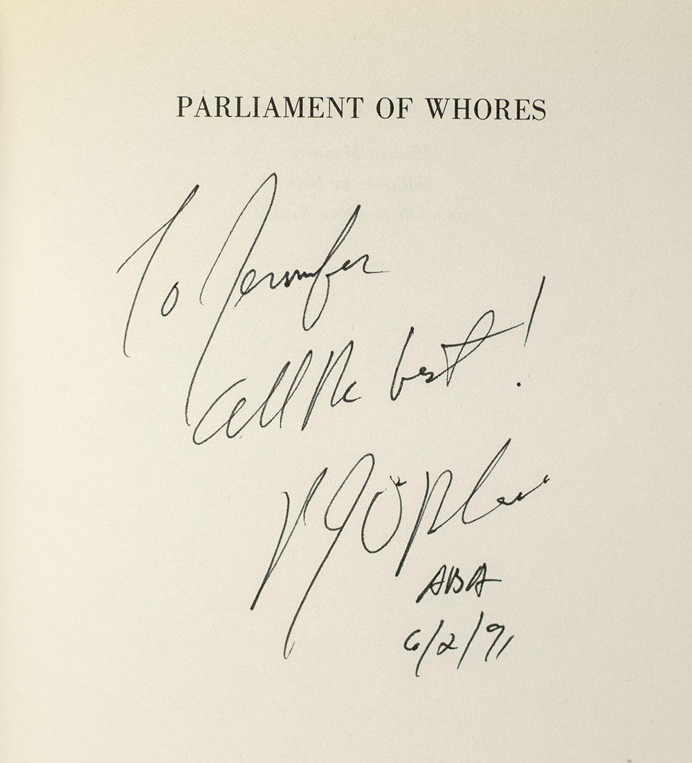 Parliament of Whores: A Lone Humorist Attempts to Explain the Entire U.S. Government.