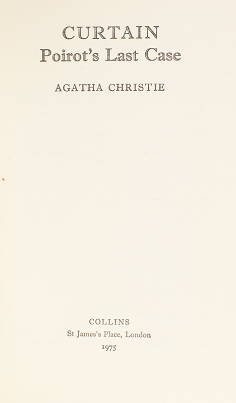 Curtain: Poirot's Last Case.