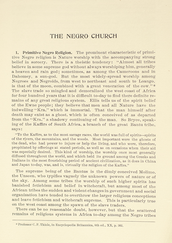 The Negro Church.