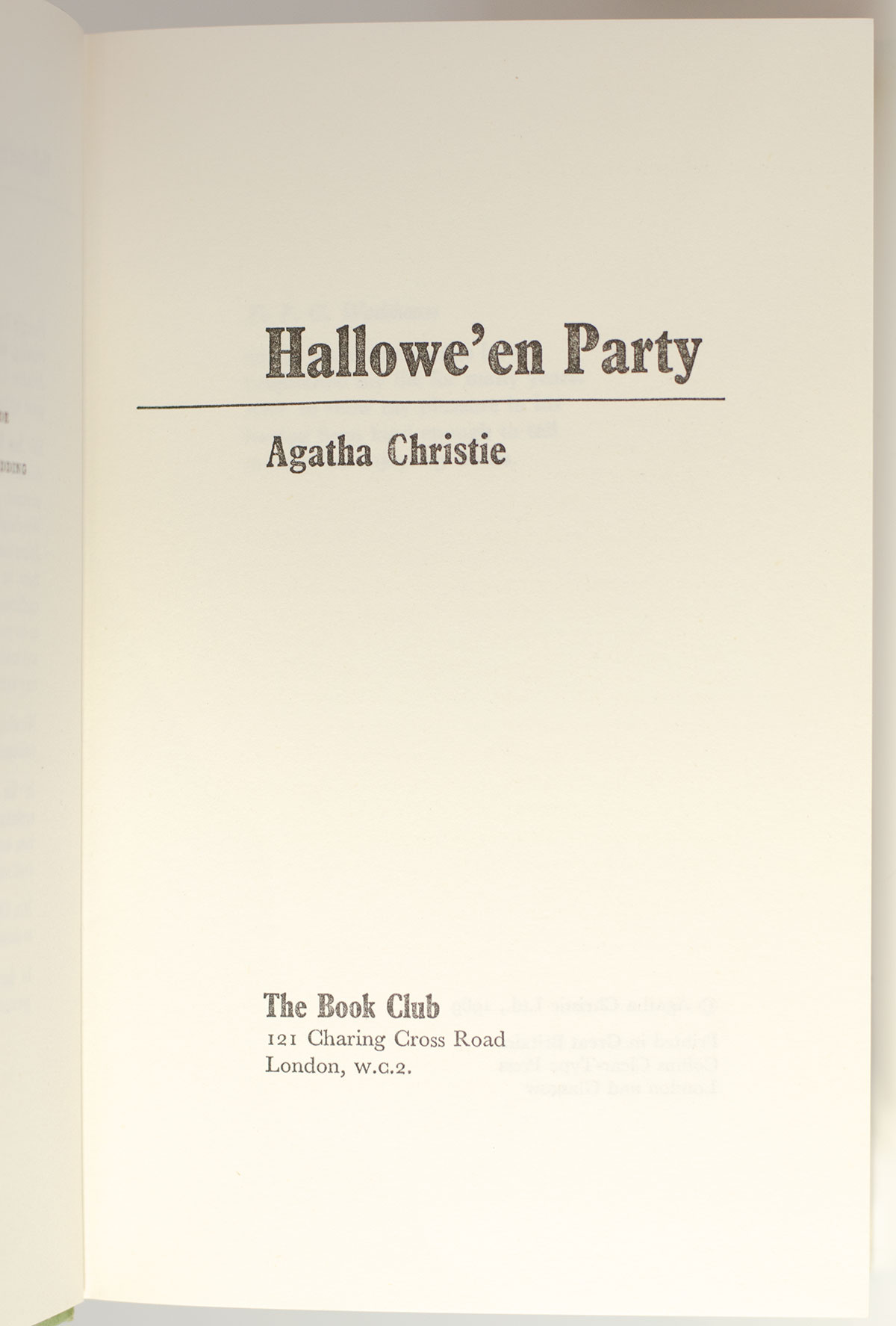 Hallowe'en Party.