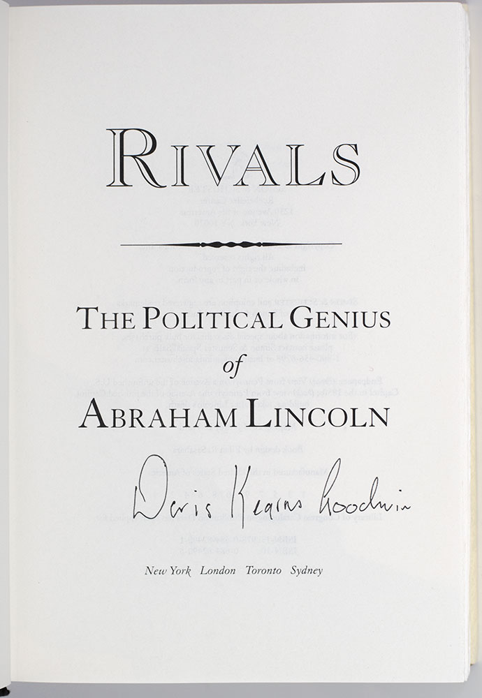 Team of Rivals: The Political Genius of Abraham Lincoln.