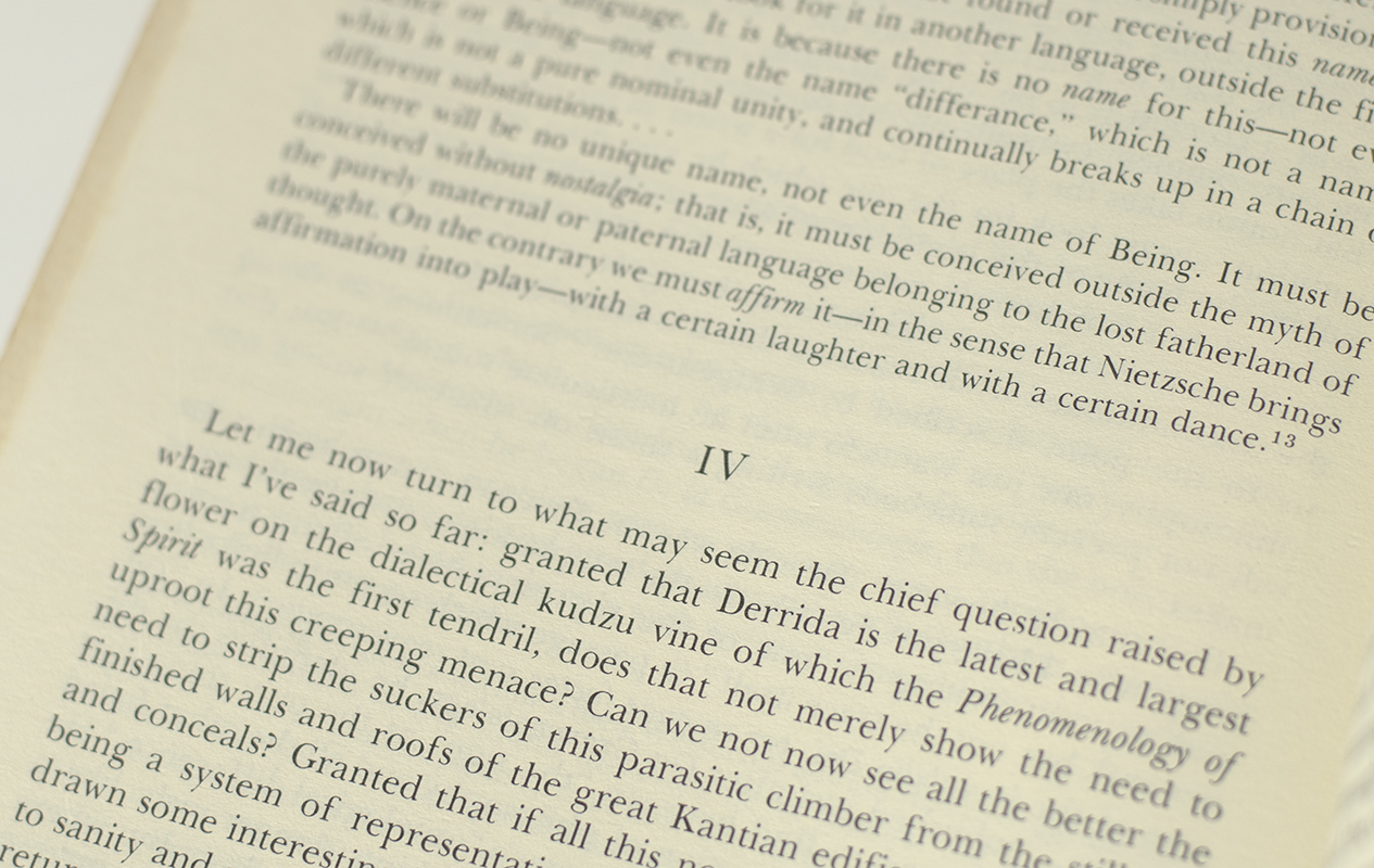 Philosophy as a Kind of Writing: An Essay on Derrida in New Literary History Vol. X.