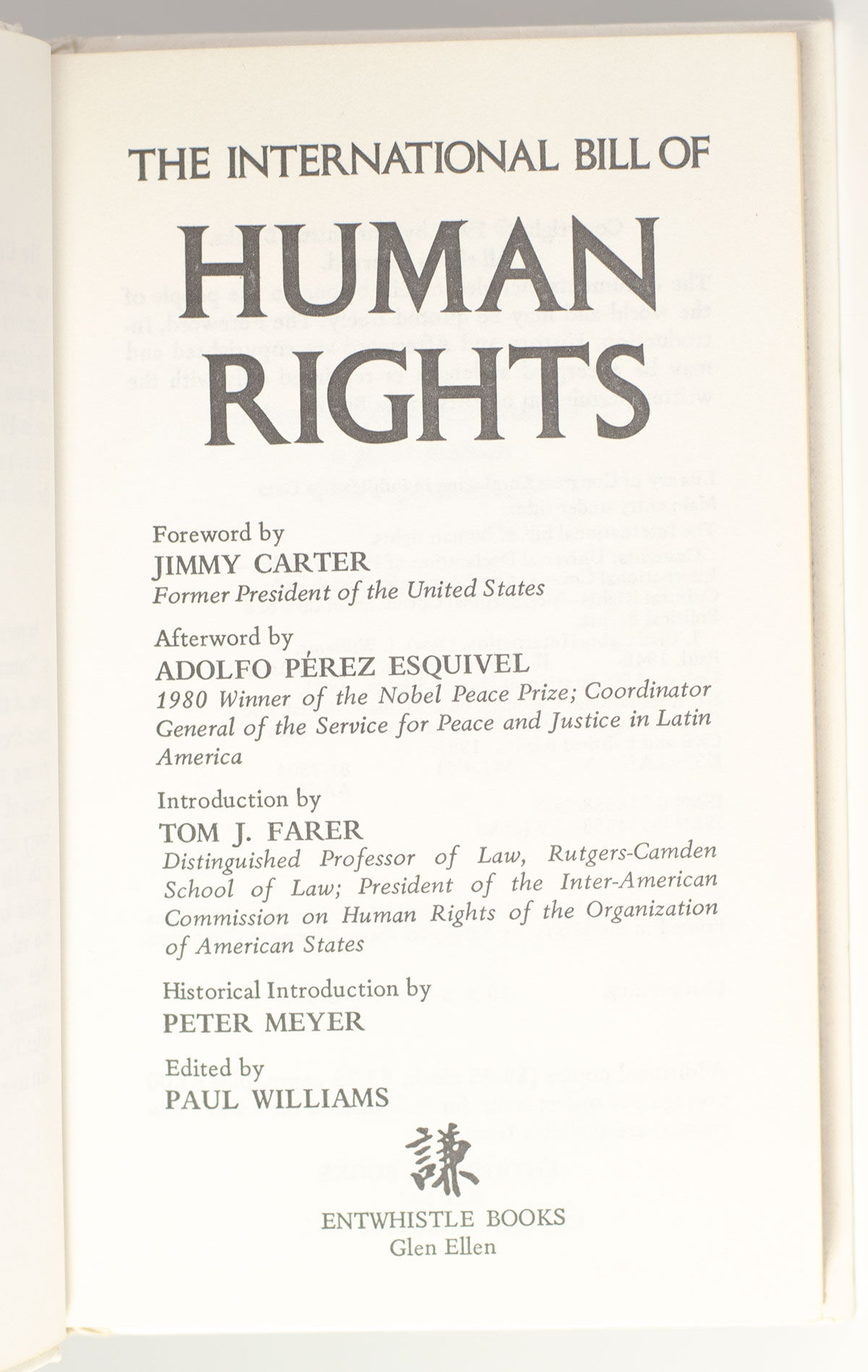 The International Bill of Human Rights.