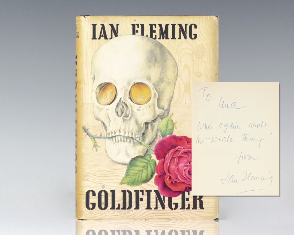 First Edition of Ian Fleming's Goldfinger; Inscribed by him to his real life Miss MoneyPenny
