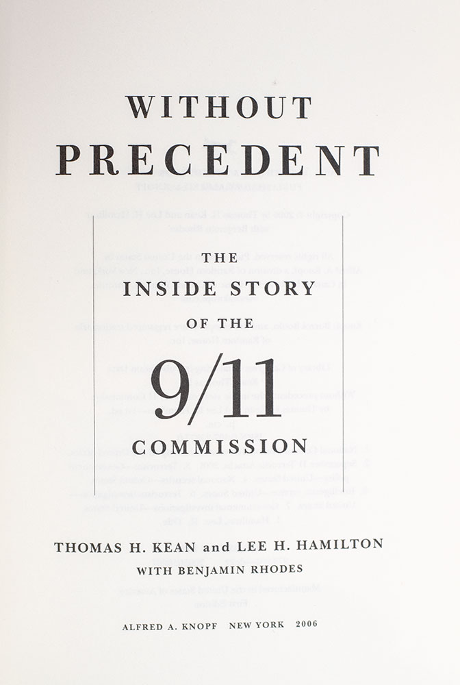 Without Precedent: The Inside Story of the 9/11 Commission.