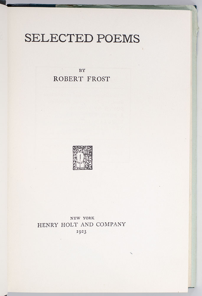 Selected Poems.