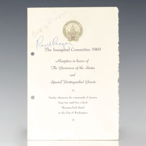 Ronald and Nancy Reagan Signed Program.
