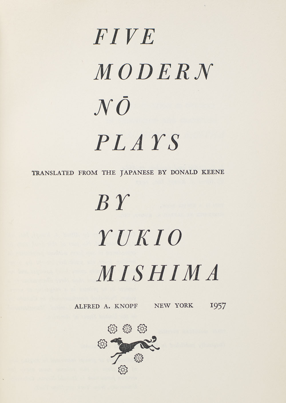 Five Modern Nō Plays. - Image 2