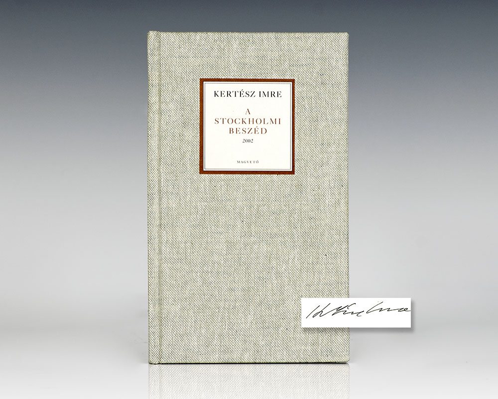 A Stockholmi Beszed (Nobel Lecture).