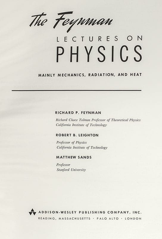 The Feynman Lectures On Physics: Volume 1