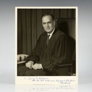 Potter Stewart Signed Photograph.