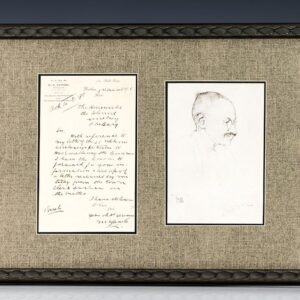 Mohandas K. Gandhi Autographed Signed Letter.