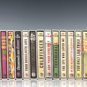 Complete Set of 14 First Edition James Bond Novels [In Facsimile]: Casino Royale, Live and Let Die, Moonraker, Diamonds are Forever, From Russia with Love, Dr. No, Goldfinger, For Your Eyes Only (short stories including A View to a Kill and Quantum of Solace), Thunderball, The Spy Who loved Me, On Her Majesty's Secret Service, You Only Live Twice, The Man with the Golden Gun, Octopussy and The Living Daylights.