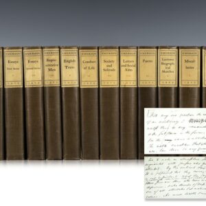 Complete Works of Ralph Waldo Emerson: Autograph Centenary Edition.