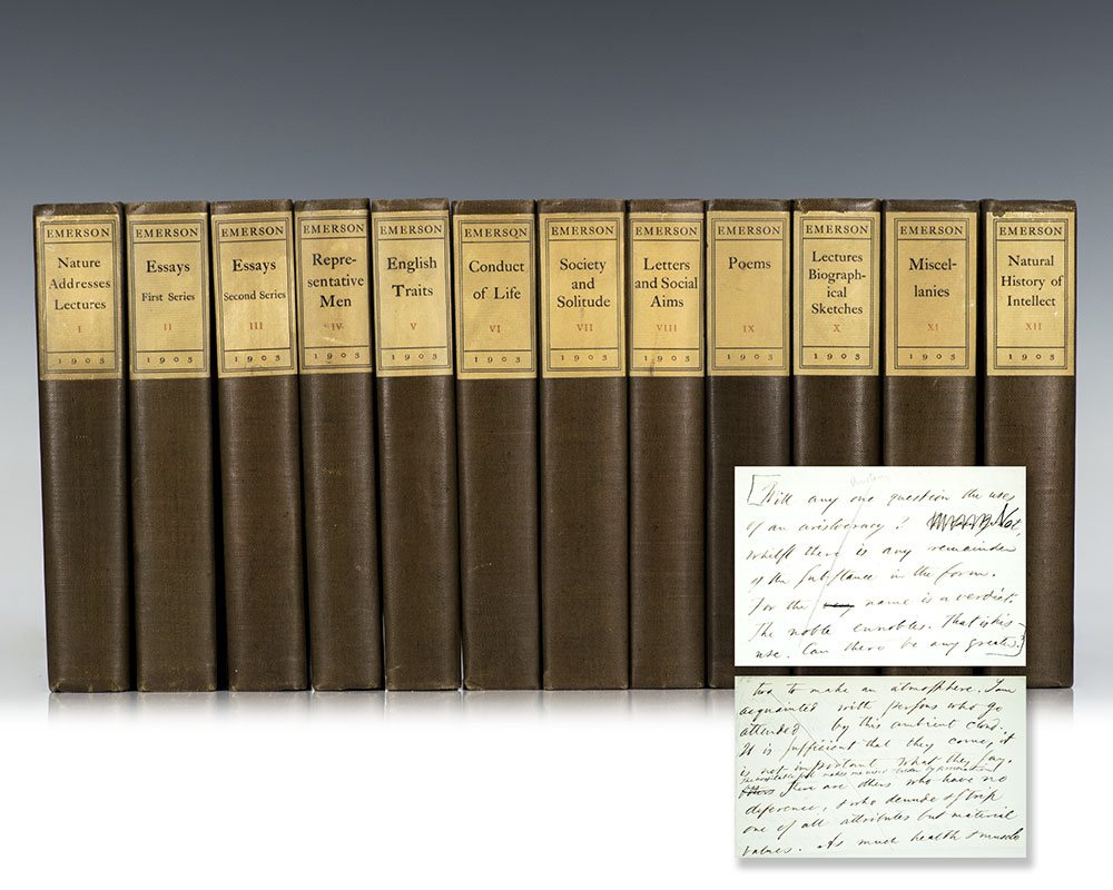 Complete Works of Ralph Waldo Emerson: Autograph Centenary Edition.