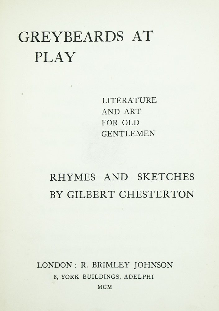 Greybeards At Play: Literature and Art For Old Gentlemen.