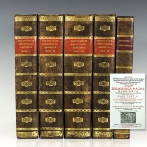 Bibliotheca Magna Rabbinica de Scriptoribus & Scriptis Herbraicis, Ordine Alphabetico Hebraice, & Latine Digestis.