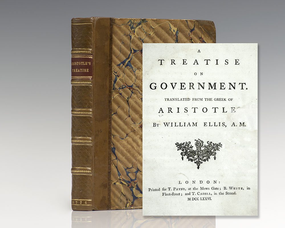 A Treatise on Government. Translated From The Greek of Aristotle.