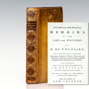 Historical and Critical Memoirs of the Life and Writing of Voltaire