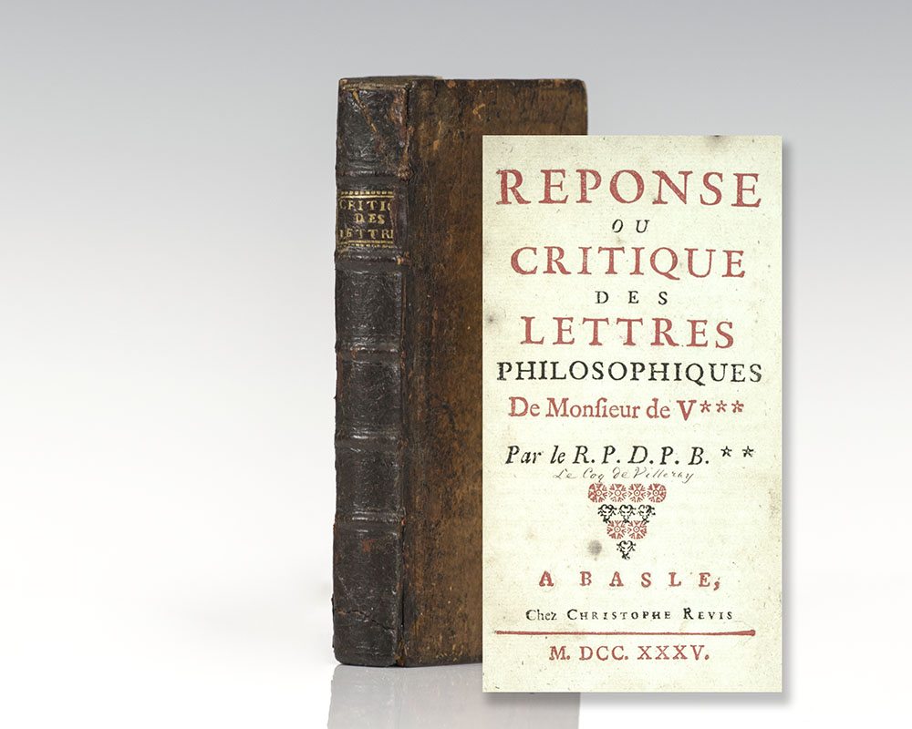 Reponse ou Critique des Lettres Philosophiques De Monsieur de Voltaire (Respsonse and Critique of the Philosophical Letters of Mr. Voltaire)