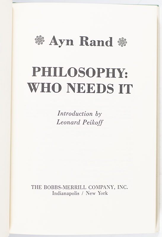 Philosophy: Who Needs It.