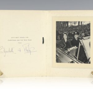 Queen Elizabeth and Prince Philip Signed Christmas Card