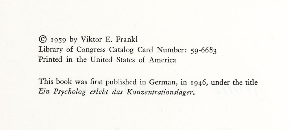 From Death-Camp To Existentialism (Man's Search For Meaning)