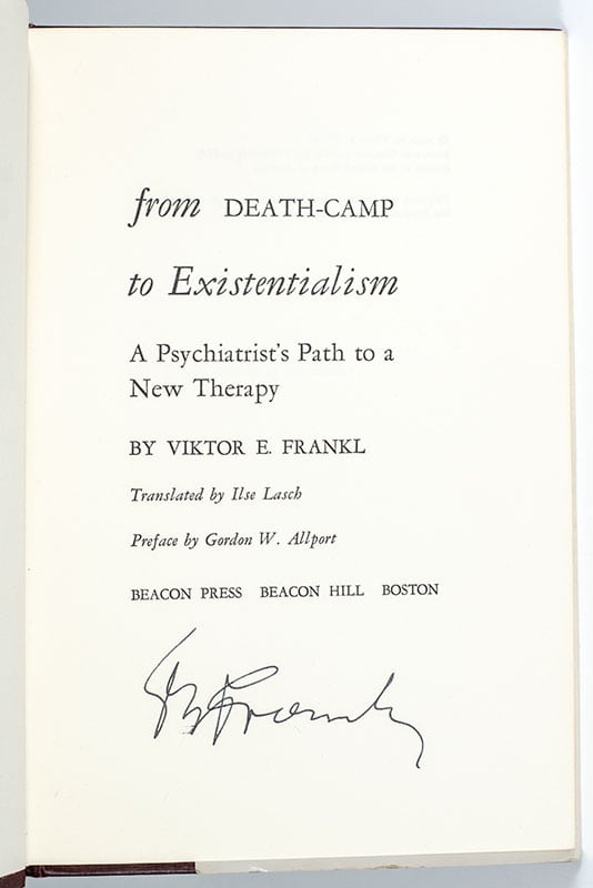 From Death-Camp To Existentialism (Man's Search For Meaning)