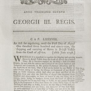 Three Royal British Slave Trade Acts