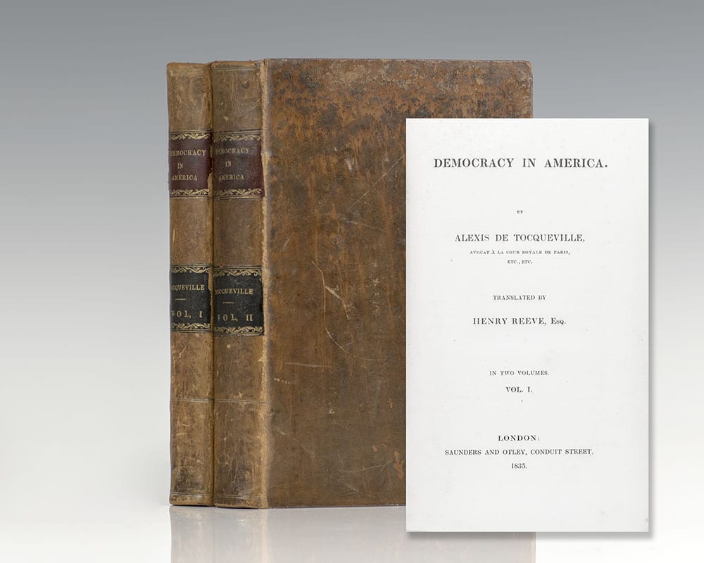 First Edition of Alexis de Tocqueville's Democracy in America